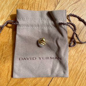 David Yurman 18k Yellow Gold Diamond Acorn Pendant